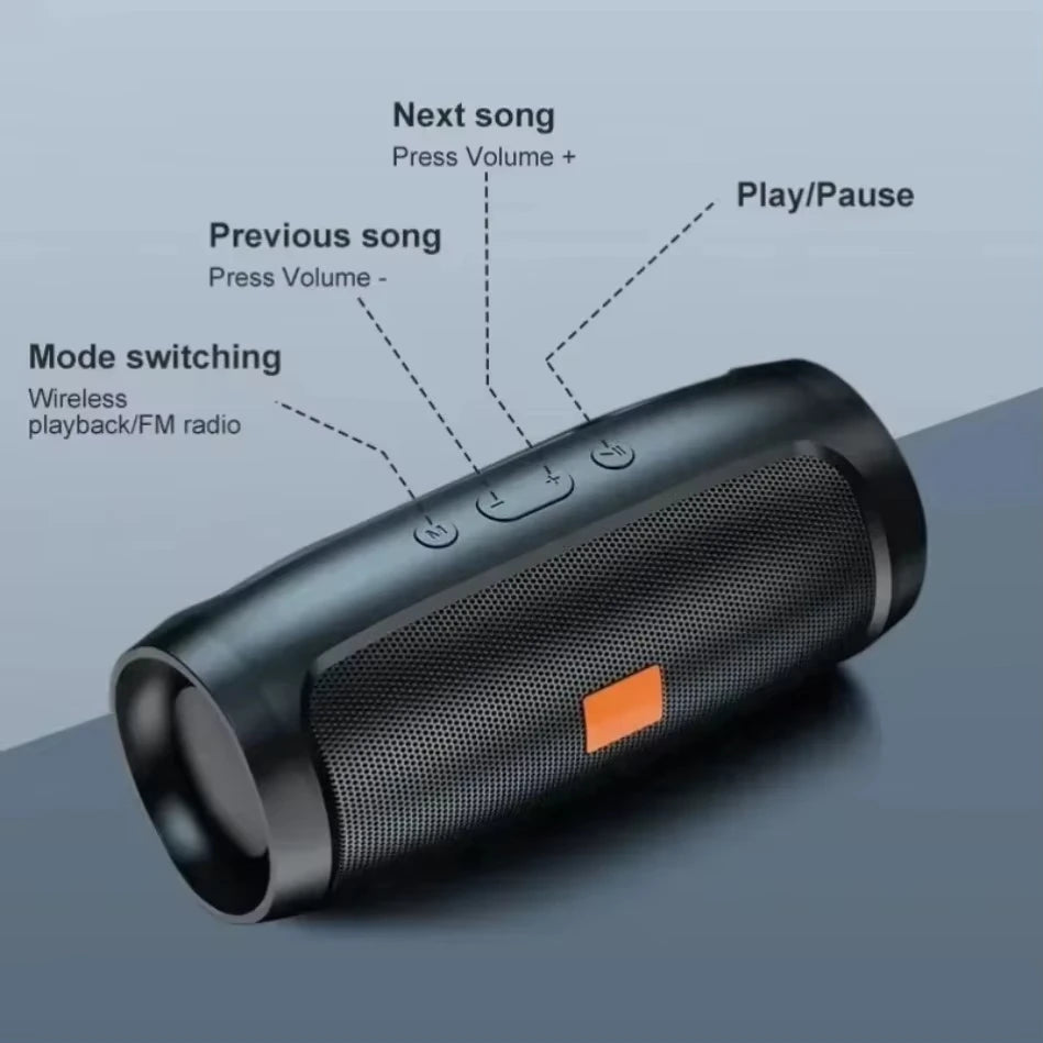 Lenovo Bluetooth Speaker Dual Speaker Stereo TF USB Playback FM Voice Broadcasting Subwoofer Outdoor Wireless Portable Speakers