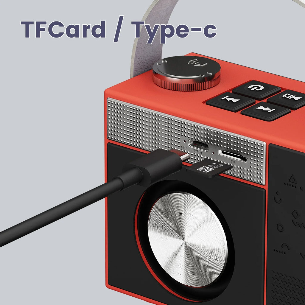 Portable Bluetooth Speaker Rechargeable Wireless Speaker with Deep Bass Support TF Card USB Drive Home Decor for Party Outdoor