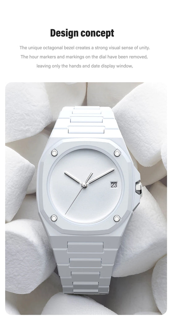 Premium Men's Black Watch with Calendar, Quartz Movement, Gift Box, Polycarbonate Plastic Case, Women's Attention