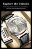 POEDAGAR High Quality Watch For Men Luxury Luminous Waterproof Week Calendar Man Clock Leather Square Men's Quartz Watches Reloj