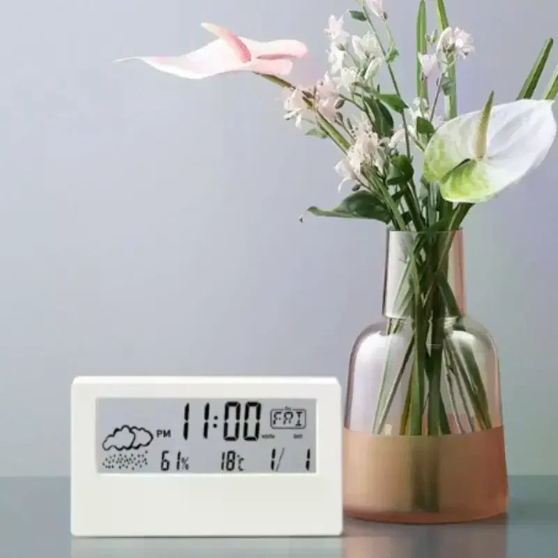 Home Essential – Indoor LED Digital Thermometer, Hygrometer Clock and Weather Station