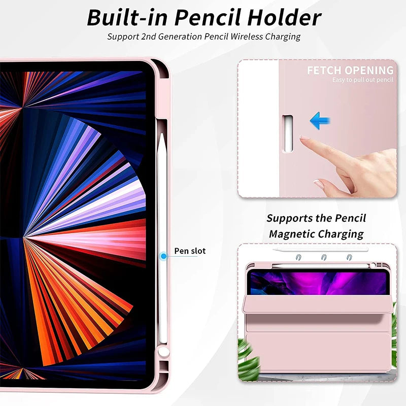 New iPad Pro 11 Inch Case 2022(4th Gen)/ 2021(3rd Gen) with Pencil Holder Ipad Pro 11 12.9 iPad 10th Gen iPad Air4 5 10.9 inch