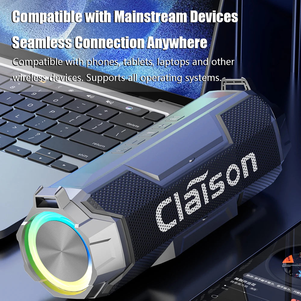 CLAISON Bluetooth 5.3 Speaker | Hi-Fi Deep Bass Waterproof & Long Battery Portable Outdoor Speaker