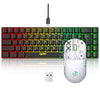 60% gaming Keyboard and mouse combo set gamer white key board combo computer wired keyboards mouses office teclado for laptop pc