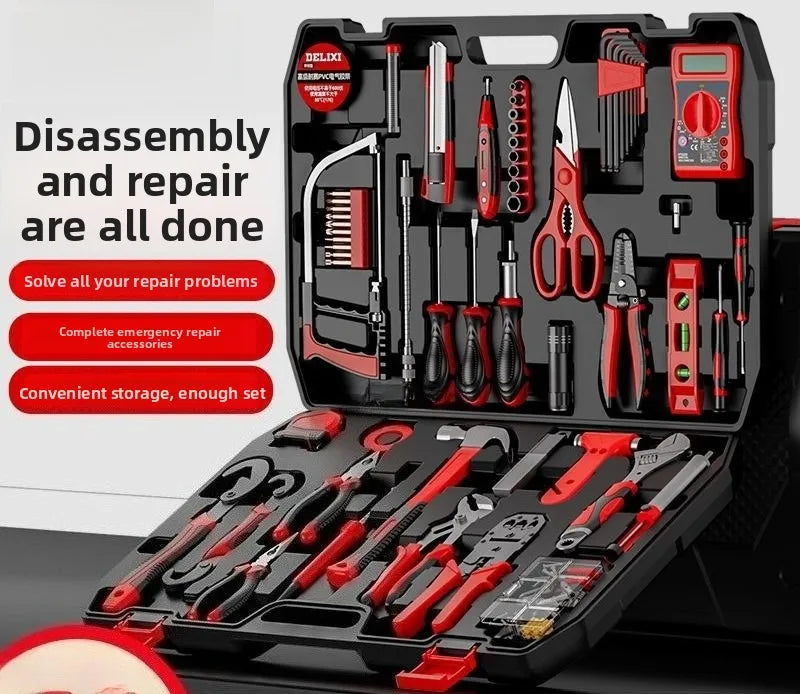 Multifunctional Tool Kit Home Repair Hand Tools Set with Storage Box for Household DIY Maintenance