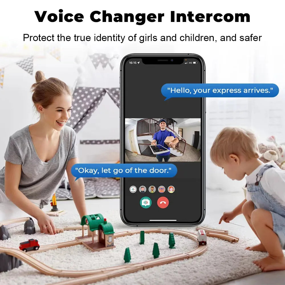 NEW HOT Wireless Smart Video Doorbell, Secure Home Monitoring2.4G WiFi Home Security Camera, 2-way Audio, Night Vision, Battery