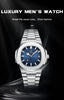 POEDAGAR Luxury Brand Men's Quartz Wristwatch Stainless Steel Waterproof Luminous Date Man Clock Square Business Watches For Men
